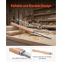 VEVOR Outils Tournage pour Tour à Bois, 6 PCS, Ciseaux à Bois avec Fraises en Carbure Ronds et Carrés Diamantés, Coffret de Rang