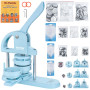 VEVOR Machine à Badges 3-en-1 de 25/32/58 mm, Presse à Badges avec 300 Kits de Consommables et Livre Magique Panda, Machine à Fa
