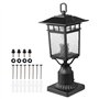 VEVOR Lampadaire extérieur, lot de 2, luminaires étanches 400 mm, avec base de montage sur pilier 9 cm, abat-jour verre, éclaira