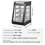 VEVOR Vitrine Chauffante Commerciale à 3 Niveaux, Présentoir à Chaud 1000 W, avec Lumière, Étagère Réglable et Affichage de la T