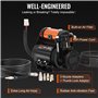 VEVOR Compresseur à Air 12 V 10 bar Gonfleur Pneu Voiture Portable 100 L/min Protection Thermique Pompe à Air Câble Alimentation