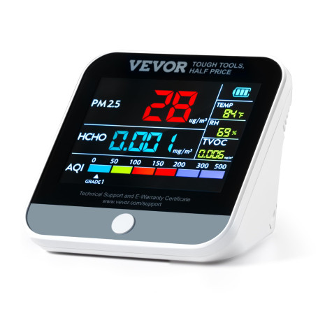 VEVOR Mini moniteur de qualité air 8en1