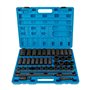 VEVOR Jeu de Douilles à Choc 1/2" 43PCs, 6 Pans en Acier Allié CR-V, Douilles à Impact Métriques Standard/Profonds 9-30 mm, avec