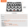 VEVOR Ensemble de Clés à Pattes d’Oie 14PCs, Entraînement 1/2", SAE 1-1/16-2", Clé Pied de Biche en Acier 40Cr, avec Dimensionne
