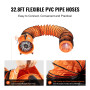 VEVOR Ventilateur d'Extraction 365 W Extracteur d'Air Conduit Industriel 304,8 mm Tuyau Extraction 10 m Volume d'Air 4373 m3/h V