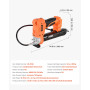 VEVOR Pistolet à Graisse Électrique sans Fil Automatique, 55 MPa, avec Éclairage LED, Tuyau 90 cm, 20 V Batterie Non Incluse, Dé