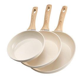 VEVOR Poêle en Aluminium Lot de 3PCs 20/24/28 cm