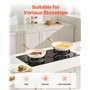 VEVOR Poêle en Aluminium Lot de 3PCs 20/24/28 cm, Sauteuse en Céramique Antiadhésive avec Poignée Résistante à la Chaleur, Usten