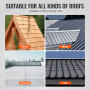 VEVOR Support de Panneau Solaire, Kit de Fixation de Panneaux Solaires avec 4 Rails 760 mm, 4 Pinces d'Extrémité, 2 Pinces Légèr