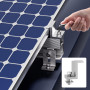 VEVOR Support de Panneau Solaire, Kit de Fixation de Panneaux Solaires avec 4 Rails 760 mm, 4 Pinces d'Extrémité, 2 Pinces Légèr