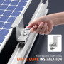 VEVOR Support de Panneau Solaire, Kit de Fixation de Panneaux Solaires avec 10 Rails 100 mm, 4 Pinces d'Extrémité, 6 Pinces Légè