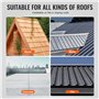 VEVOR Support de Panneau Solaire, Kit de Fixation de Panneaux Solaires avec 10 Rails 100 mm, 4 Pinces d'Extrémité, 6 Pinces Légè