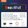 VEVOR Enseigne Lumineuse LED Programmable Flexible, Panneau d’Affichage Défilant Couleur Polychrome P5, Panneau Publicitaire, Co