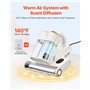 VEVOR Aspirateur Matelas Anti-acariens 550 W, Aspirateur à Main Lit avec Aspiration Puissante 18 kPa, Double Bac à Poussière, Fi