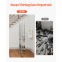 VEVOR Support de canne à pêche à 16 pôles, porte de canne à pêche ronde en bois pour rangement et organisation du garage, équipe