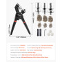 VEVOR Kit outils pour œillets, 900 pcs, kit œillets métalliques de 8 mm, 10 mm et 12 mm, avec pince à œillets manuelle, perforat