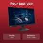 Lenovo L24-4e - Écran 23.8'' FHD (IPS, 100 Hz, 4 ms, HDMI+VGA, Cable HDMI) - Noir