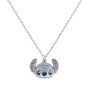 Collier plaqué argent avec pendentif serti de pierres