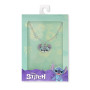 Collier plaqué argent avec pendentif serti de pierres