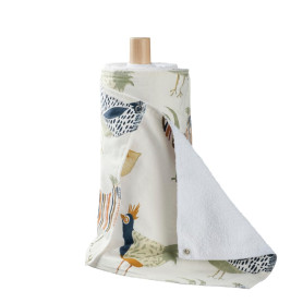 Lot de 10 rouleaux d'essuie-tout réutilisables avec boutons-pression – Serviettes en papier écologiques et réutilisables – Doubl