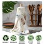 Lot de 10 rouleaux d'essuie-tout réutilisables avec boutons-pression – Serviettes en papier écologiques et réutilisables – Doubl