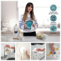 Lot de 10 rouleaux d'essuie-tout réutilisables avec boutons-pression – Serviettes en papier écologiques et réutilisables – Doubl