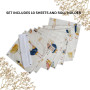 Lot de 10 rouleaux d'essuie-tout réutilisables avec boutons-pression – Serviettes en papier écologiques et réutilisables – Doubl