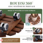Homingrove Porte Plante a roulettes 2X 30 cm – Support de Pot de Fleurs à roulettes FSC, 100 kg, Extérieur & Intérieur – Chariot