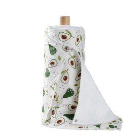 Lot de 10 rouleaux d'essuie-tout réutilisables avec boutons-pression – Serviettes en papier écologiques et réutilisables – Doubl