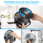 Ventilateur Bureau Silencieux à Batterie Rechargeable 3 en 1, Ventilateur USB Puissant Mini Ventilateur Portable 3 Vitesses 360°