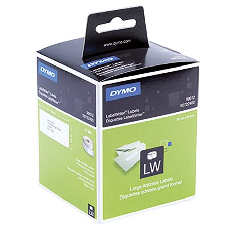 Dymo - 2 x 99012 /s0722400 original étiquetage bandes blanches