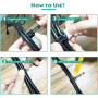 20Pcs Clips de Câbles Réglables, KBNIAN Rangement de Câble Adhésives Pinces de Câbles Autocollantes, Cordon de Gestion de Câble 