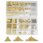 Raogoodcx Assortiment de 360 colonnettes/entretoises/écrous mâle-femelle M2/M3/M4 en laiton avec boîte