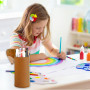 Étui à stylos pour étudiants boîte de rangement multifonctionnelle trousse à crayons mignonne et porte-stylo avec fermeture écla