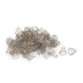 sourcing map 60Pcs Ressort de Compression 11mm x 5.5mm x 11mm métal conique Argenté