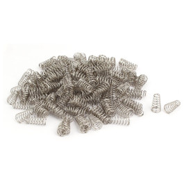 sourcing map 45pcs Ressort de Compression 10mm x 6mm x 19mm métal conique Ton Argent