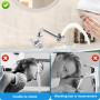 Robinet de Salle de Bain en Alliage Plaqué Électro, Mitigeur Lavabo 1080° Rotatif, Robinet Mitigeur avec Tuyau de Raccordement E