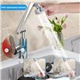 Robinet de Salle de Bain en Alliage Plaqué Électro, Mitigeur Lavabo 1080° Rotatif, Robinet Mitigeur avec Tuyau de Raccordement E