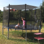Puasok Housse Protection Solaire pour Trampoline 244cm/8ft, Toit Pare-Soleil Trampoline Anti-UV, Filet d'Ombrage Respirant, Acce