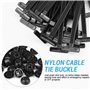 Lot de 100 Attaches Autobloquantes Universelles en Nylon pour Fixation de Pare-chocs, Nylon Rivets en Plastiqu,pour Coffres et P