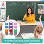 9Pcs Tampons Enseignants, Tampon Encreur Enfant, Plastique Tampon Auto Encreur, avec Dessins Animés, pour Encourager Élèves