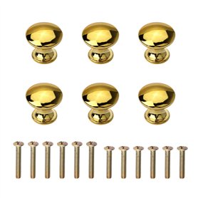 NC Lot de 6 petits boutons de placard ronds en forme de champignon avec vis pour placard