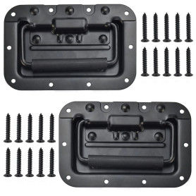 STCRERAG Poignées de Caisse Pliantes en Fer 16 * 10cm Poignées Pliantes à Ressort Antirouille Poignées Traction Ressort Anti-déf