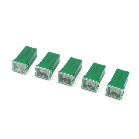 sourcingmap pour Mini 40A Fusible PAL Pacifique Push-femelle bloc fusible Auto 5pcs vert