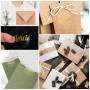 120 Autocollants Merci Transparents 4cm Sticker Rond Étiquette Adhésif Décorations pour Emballage Cadeau Étiquette Enveloppe Noë