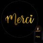 120 Autocollants Merci Transparents 4cm Sticker Rond Étiquette Adhésif Décorations pour Emballage Cadeau Étiquette Enveloppe Noë