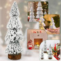 HEKOABAG 3 Pièces Mini Sapin de Noel, Sapin de Noël Miniature, Petit Sapin de Noel Deco Table, Arbre de Noël Artificiel, Mini Sa