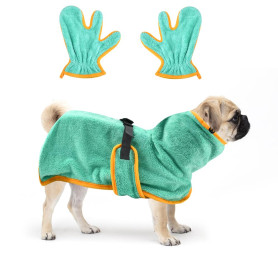 HEKOBAG Peignoir pour Chien en Microfibre