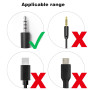 Câble de recharge USB vers 2,5 mm Ancable - Spécialement conçu pour les casques JBL Synchros Series (E40BT/E50BT/J56BT/S400BT/S3