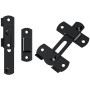 Lot de 2 Verrous de Porte en Acier Inoxydable Noir - Loquet de Sécurité pour Porte et Fenêtre